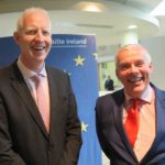 Paul Kelly, CEO of Fáilte Ireland, with Niall MacCarthy, Managing Director of Cork Airport, at the launch of Fáilte Ireland's 'Get Brexit Ready' programme in the tourism body's Dublin headquarters, September 12, 2017