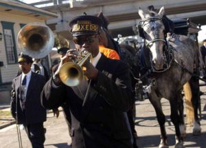 Jazz funeral procession
