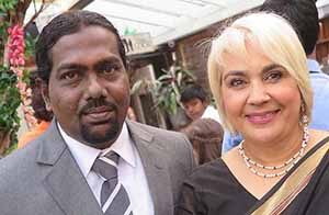 Manoj Silva and Tess de Kretser at the Olcote Launch in House, August 22 2016