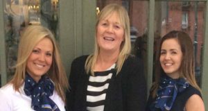 Royal Caribbrean's Irish team, Holy Wilkinson, Jennifer Callister and Michaela Banks, August 2016