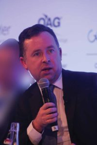 Alan Joyce CEO of Qantas speaking at the CAPA Airlines in Transition conference at Powerscourt, Co Wicklow, Ireland, March 25 2015