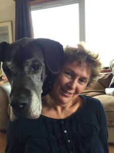 Linda Pattison and her Great Dane, Alfie