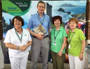 Minister Seán Kyne with Úna Galligan, Marie Duffy and Marie McKown, all Tourism Ireland, at the annual Milwaukee Irish Fest.