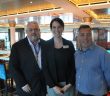 Norwegian Cruise Line staff: Francis Riley - senior vice-president, Jacqueline van de Stadt - marketing and PR manager northern Europe and MEA, Nick Wilkinson - general manager for northern Europe and MEA.