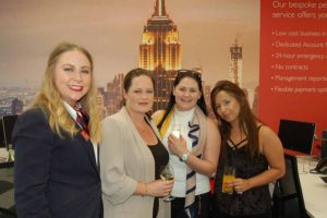 At the opening of Flight Centres Dublin office, Olive Breslin of Flight Centres, Catherine & Roisin Morgan of allgift.ie, and Sarah Kelly of centrecom