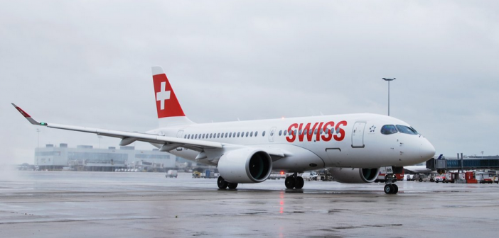 Swiss Bombardier plane