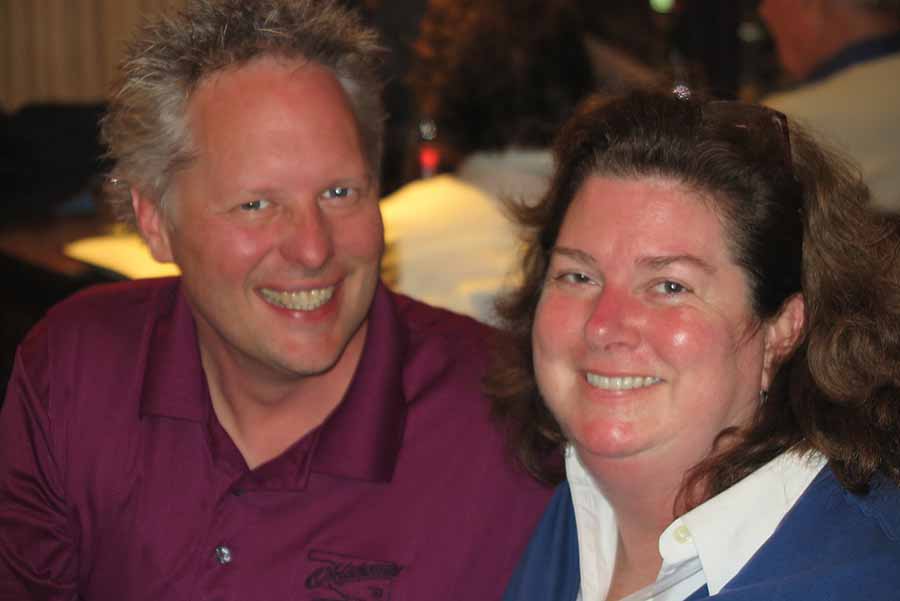 Todd Stallbaumer from Oklahoma state and Vanesa Massuci from Tulsa at the Kansas & Oklahoma event in Dublin, October 4 2016