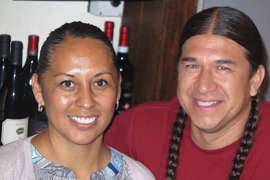 Rebecca and Michael Roberts from Choctaw Nation of Oklahoma at the Kansas & Oklahoma event in Dublin, October 4 2016