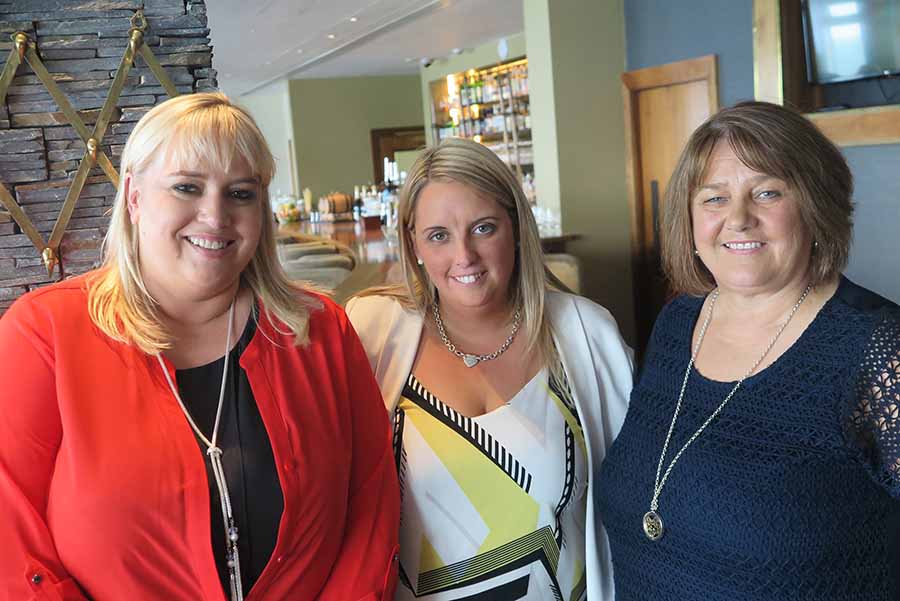 Sandra Mansfield from Falcon Waterford, Sinead Ahearne from Discover Travel adn Carmel Hayes from Strand Travel at the Royal Caribbean event in the Cliff House Hotel, Ardmore, October 6 2016
