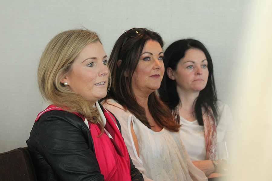 Clodagh Wheland of Falcon, Mary McGrath of Falcon Kilkenny and Mary King of Travelsavers at the Royal Caribbean event in the Cliff House Hotel, Ardmore, October 6 2016