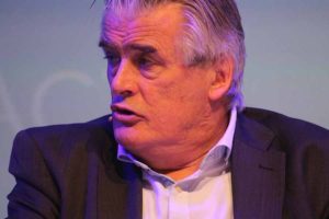 Pat Byrne founder & executive chair of Cityjet speaking at CAPA aviation summit in Amsterdam, October 27 2016
