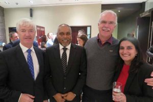 Martin Skelly of Navan Travel, Ash Behari of Coca de Met, John Galligan of John Galligan Travel and Tinaz Wadia of Seychelles Tourism at the Turkish Airlines/Seychelles event in the Radisson Blu Dublin, October 3 2016