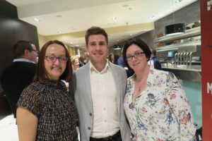 Abisa Behlulobic and James O’Donoghue of USIT with Anna Naughton of Bookabed at the Turkish Airlines/Seychelles event in the Radisson Blu Dublin, October 3 2016
