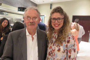 Tom Kiernan of Ask Susan and Lauren Mills of Savoy Resorts at the Turkish Airlines/Seychelles event in the Radisson Blu Dublin, October 3 2016