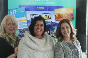 Delia Tully of Clubworld, Claire Mulligan of Clubworld, winner of a prize on the fam trip to South Africa and MIchaela Banks of Royal Caribbean at the Royal Caribbean event in the Cliff House Hotel, Ardmore, October 6 2016