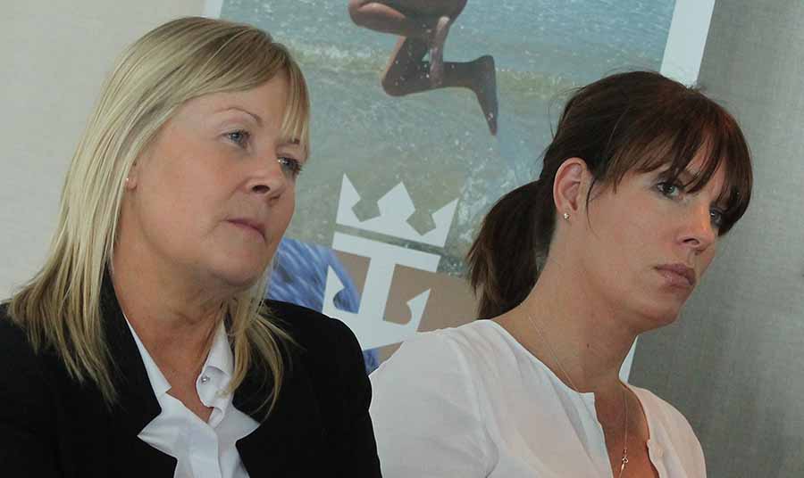 Jennifer Callister anf Louise Carson of Aiken PR of Royal Caribbean at the Royal Caribbean event in the Cliff House Hotel, Ardmore, October 6 2016