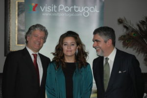 Antonio Padeira, director of the Portuguese Tourist Board for Ireland, Celina Tavares, Portuguese tourist office, Dublin, and the Portuguese ambassador to Ireland, Bernardo Futscher Pereira