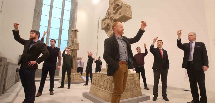 The Kilkenny Whiskey Guild. Jim Rafferty (centre) of The Dylan Whiskey Bar as the Kilkenny Whiskey Guild hosted an official launch in the Medieval Mile Museum, Kilkenny this evening. Also pictured are Willie Byrne (Billy ByrneÕs Bar), Pat Crotty (Paris Texas), Stephen Foster (The Brewery Corner), Dick Manogue (The Hibernian Bar), Brendan Treacy (Matt the Millers), Eddie Langton (Langton's), Peter Brady (The Left Bank), Mark Twomey (The Wine Centre) and Ger Hayes (Lanigan's Bar). The Kilkenny Whiskey Guild is an Irish Whiskey Tourism initiative by a group of local hostelries to provide a premium Irish Whiskey experience to visitors and Kilkenny locals alike. The Guild will host monthly Whiskey events and tastings across its venues. Photograph: Leon Farrell / Photocall Ireland