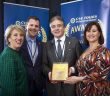 CIE Tours International 27th Annual Awards of Excellence: ‘Best 5 Star Hotel’ - The Shelbourne, Dublin, Aidan Dempsey and Stephen Hanley pictured with (l-r) Vivienne Jupp, Chairman, CIE and Elizabeth Crabill, Chief Executive Officer, CIE Tours International