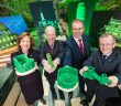 Joan O’Shaughnessy, Chairman of Tourism Ireland, Minister for Transport, Tourism and Sport, Shane Ross; Minister of State for the Diaspora and International Development, Joe McHugh; and Niall Gibbons, CEO of Tourism Ireland, at the launch of Tourism Ireland’s Global Greening initiative 2017. Pic:Naoise Culhane