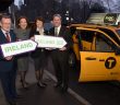 Niall Gibbons, CEO of Tourism Ireland; Joan O'Shaughnessy, Chairman of Tourism Ireland; Alison Metcalfe, Tourism Ireland's Head of North America; and Jack Foley, Aer Lingus, at the launch of Tourism Ireland's 2017 marketing plans in New York.