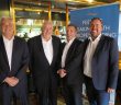 Jeremy McKenna, Head of Sales for Ireland and Britain; Francis Riley, Senior Vice President of Sales & Operations; Dick Wilkinson, General Manager Northern Europe & MEA; and Christian Böll, Managing Director, Europe, Middle East and Africa, at the Norwegian Cruise Line media briefing in Taste at Rustic Stone in Dublin, April 5, 2017