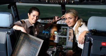 Co-pilots Claire Cronin and Lisa Cusack pictured on the 2015 cadet pilot programme