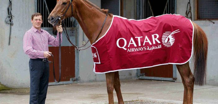 Former champion jockey Johnny Murtagh launches the Qatar Airways Curragh sponsorship with horse Windsor Beach