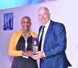 Angela Gittens, Director General, ACI, and Niall McCarthy, Managing Director, Cork Airport, at the ACI Europe awards