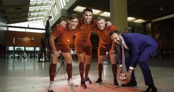 Match made in heaven as Shannon Airport partners with Munster Rugby Andrew Murphy, Managing Director Shannon Airport, with Munster Rugby players Dan Goggin, Conor Murray and Keith Earls. Photo: Diarmuid Greene True Media. Photo: Diarmuid Greene True Media