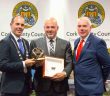 Mayor of County Cork Declan Hurley; Mark Brodeur, Director of Tourism at Rhode Island Commerce Corporation; and Niall MacCarthy, Managing Director, Cork Airport, as state officials visit Cork