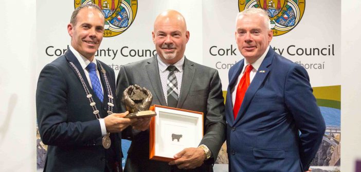 Mayor of County Cork Declan Hurley; Mark Brodeur, Director of Tourism at Rhode Island Commerce Corporation; and Niall MacCarthy, Managing Director, Cork Airport, as state officials visit Cork