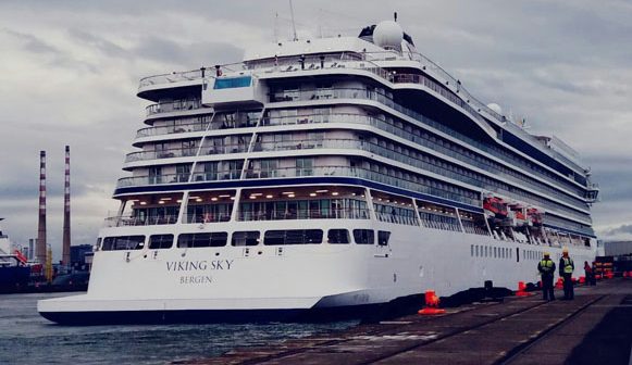 Cruise ship Viking Sky in Dublin, August 2018