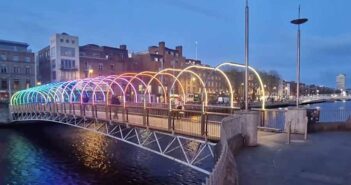 WATCH: Dublin’s Millennium bridge new colour scheme