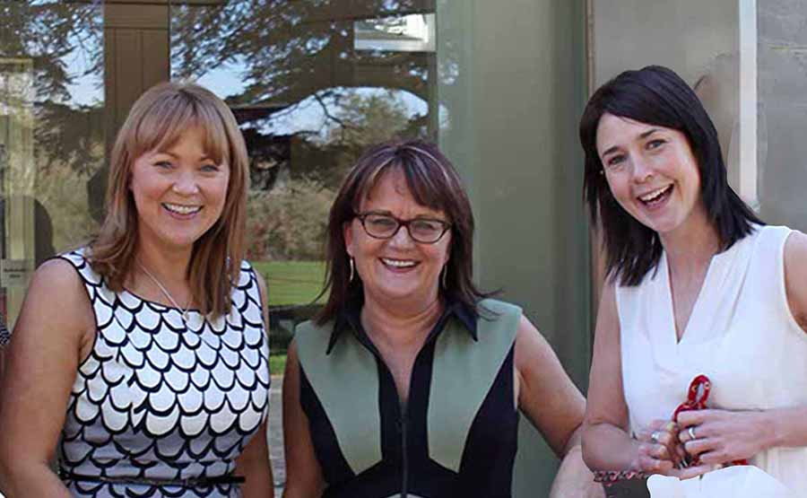 Bernie Whelan, Cathy Burke and Ciara MacConnell 