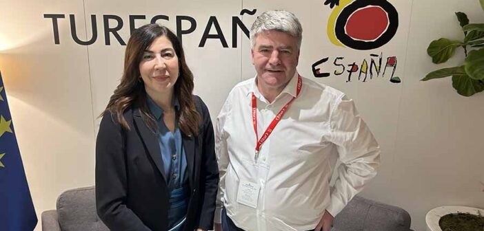 Laura Pena and Eoghan Corry at Fitur in Madrid