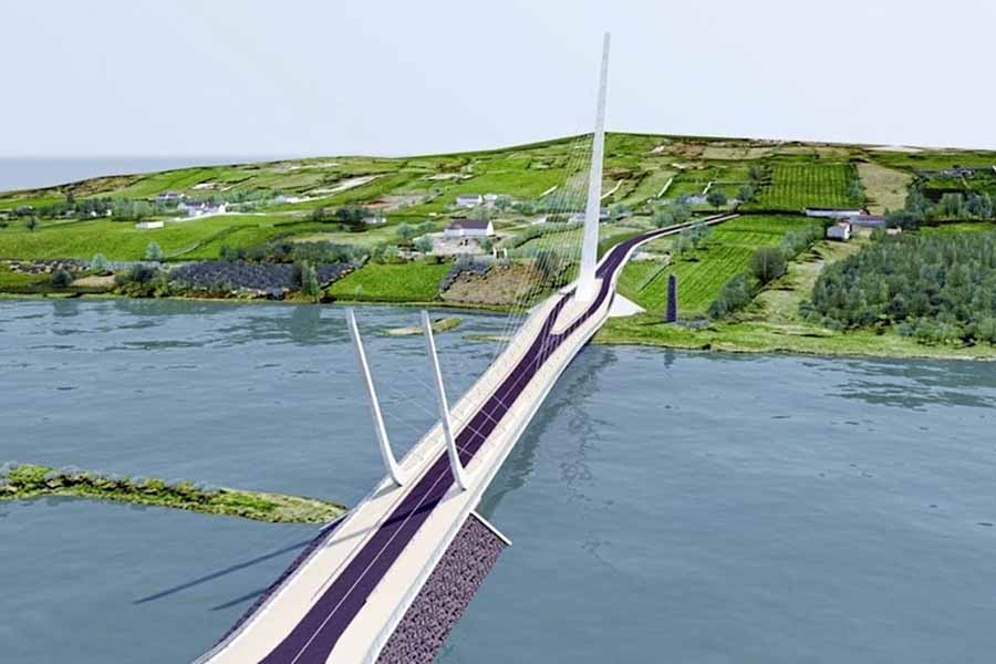 Narrow water bridge