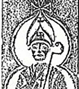 Earliest representation of Saint Patrick, carved c1300 in Faughart County Louth