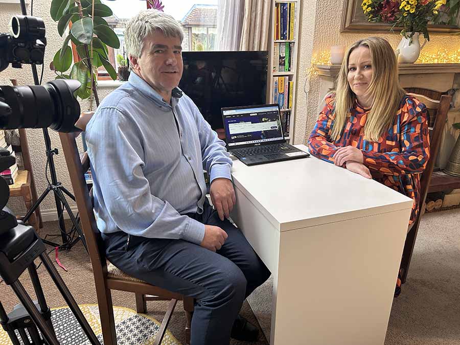 Eoghan Corry and Siobhan Molloy filming for the Complaints Bureau