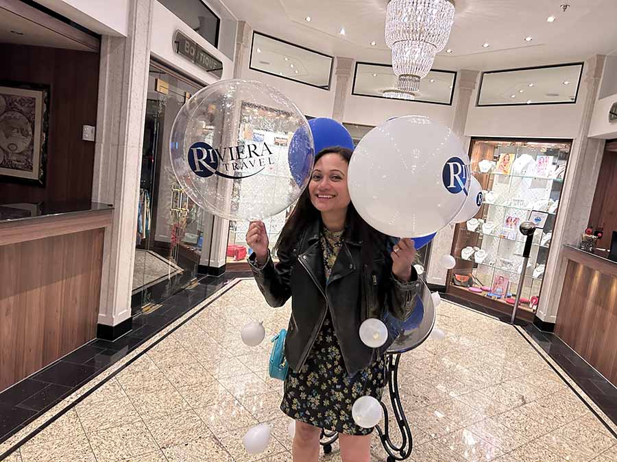 Lina Slater celebrates 40 years of Riviera Travel at a gala event in Paris