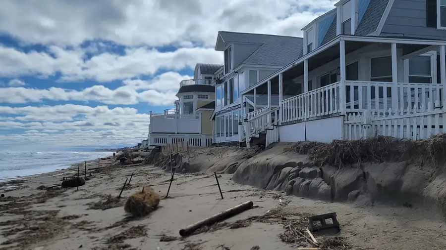 Damage to the beach in Salisbury Mass