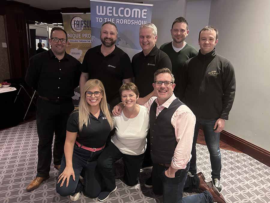 Travel Supply Network partners; Mark McGeehan, Danny Giles, Don Clarke, Noel Kavanagh, Jason Kearns, Front row: Michelle Ryan, Eileen Penrose and Craig Donnelly. Missing: Tom Maher