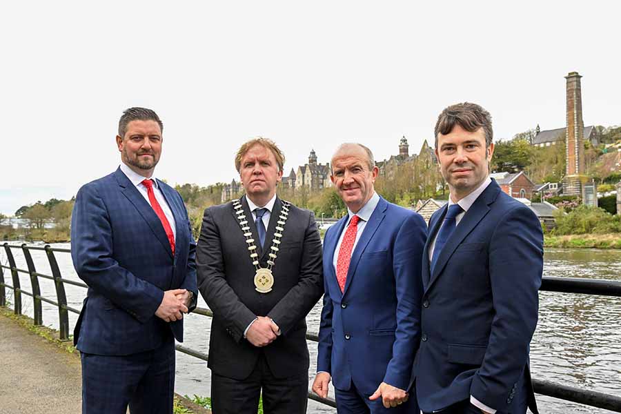 Irish Hotels Federation Cork Branch Officer Eoghan Murphy; newly elected Chair Ciaran Fitzgerald; former Chair Joe Kennedy and Branch Officer Dafydd Lewis.