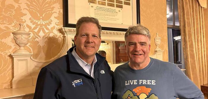 New Hampshire Governor Chris Sununu and Eoghan Corry