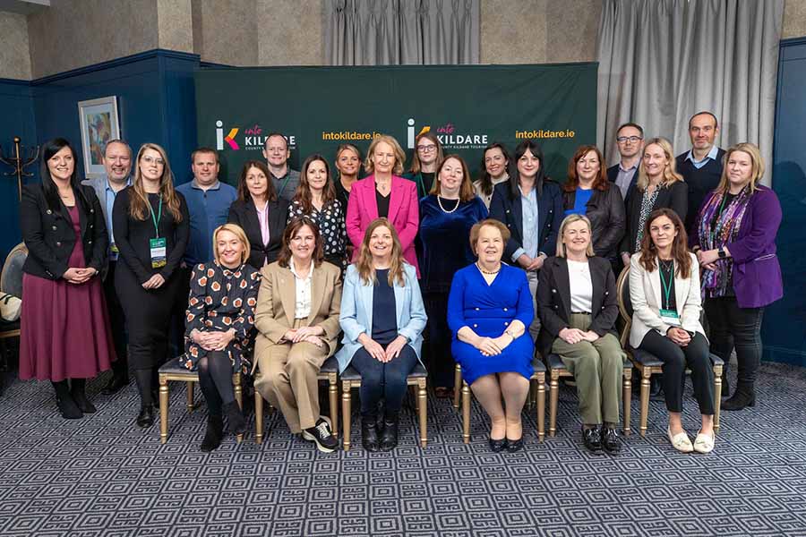 Áine Mangan, CEO Into Kildare, front row, second left and Sinead McDermott, front row, third left with Tourism Officers in the new Tourism Officer’s Network. Picture Finbarr O’Rourke.