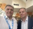 Eoghan Corry and Geoff Freeman CEO of US Travel at IPW 2024 in Los Angeles