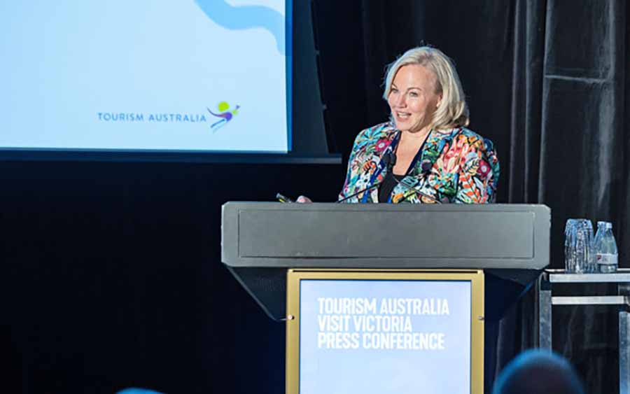 Phillipa Harrison sepaking at ATE 2024