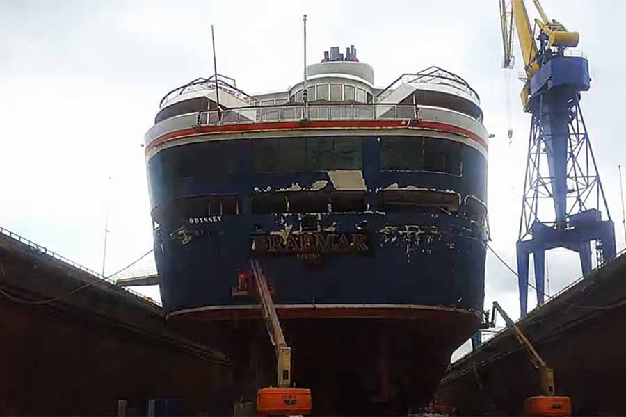 Villa Vile Odyessey dry dock in Belfast