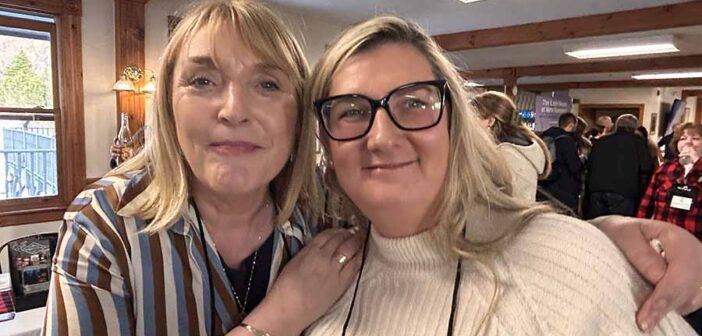 Dee Burdock of American Holidays and Donna Kenny of Tour America, Omni Mount Washington, Bretton Woods, April 9 2024