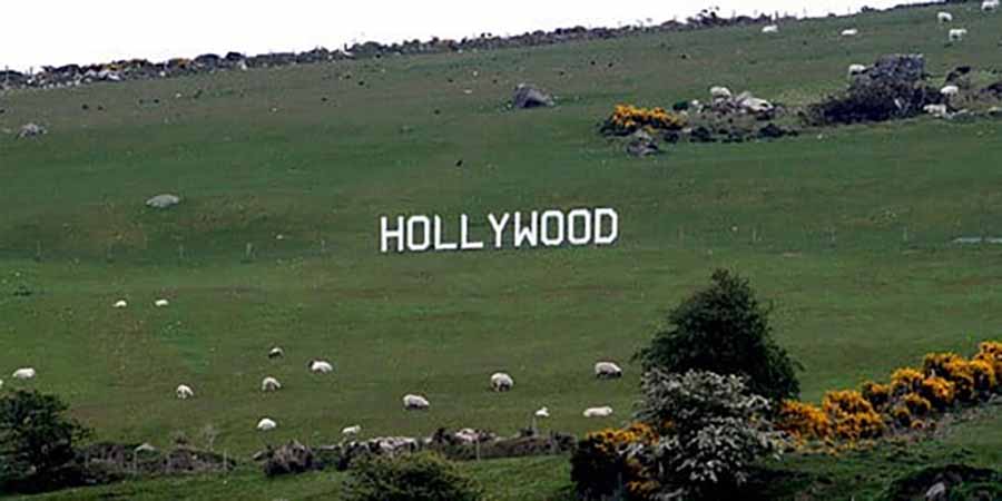 Sign erected for Hollywood Town Fair, county Wicklow, in 2011.